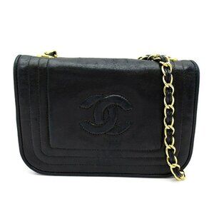 Chanel Mini Chain Shoulder Bag Lambskin Black